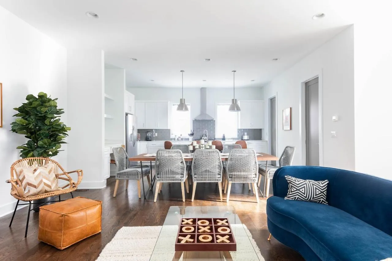 Semesterbostad Domio Sylvan Park Elegant 8Br 2 Houses Nashville